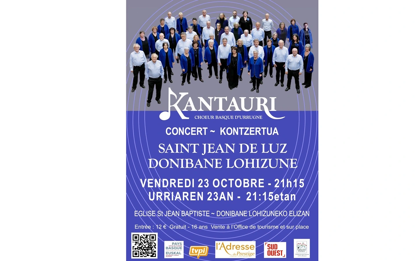 Concert de la chorale Kantauri