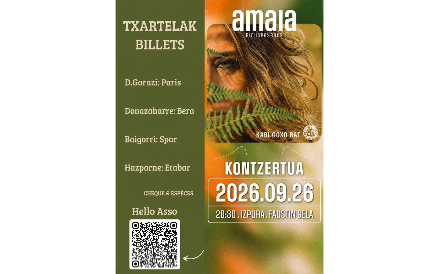 Concert Amaia Riouspeyrous