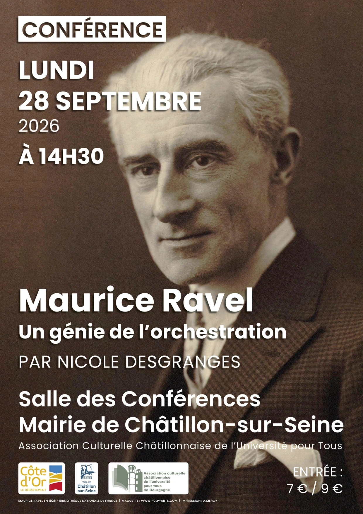 Conférence « Maurice Ravel, un génie de l'orchestration »