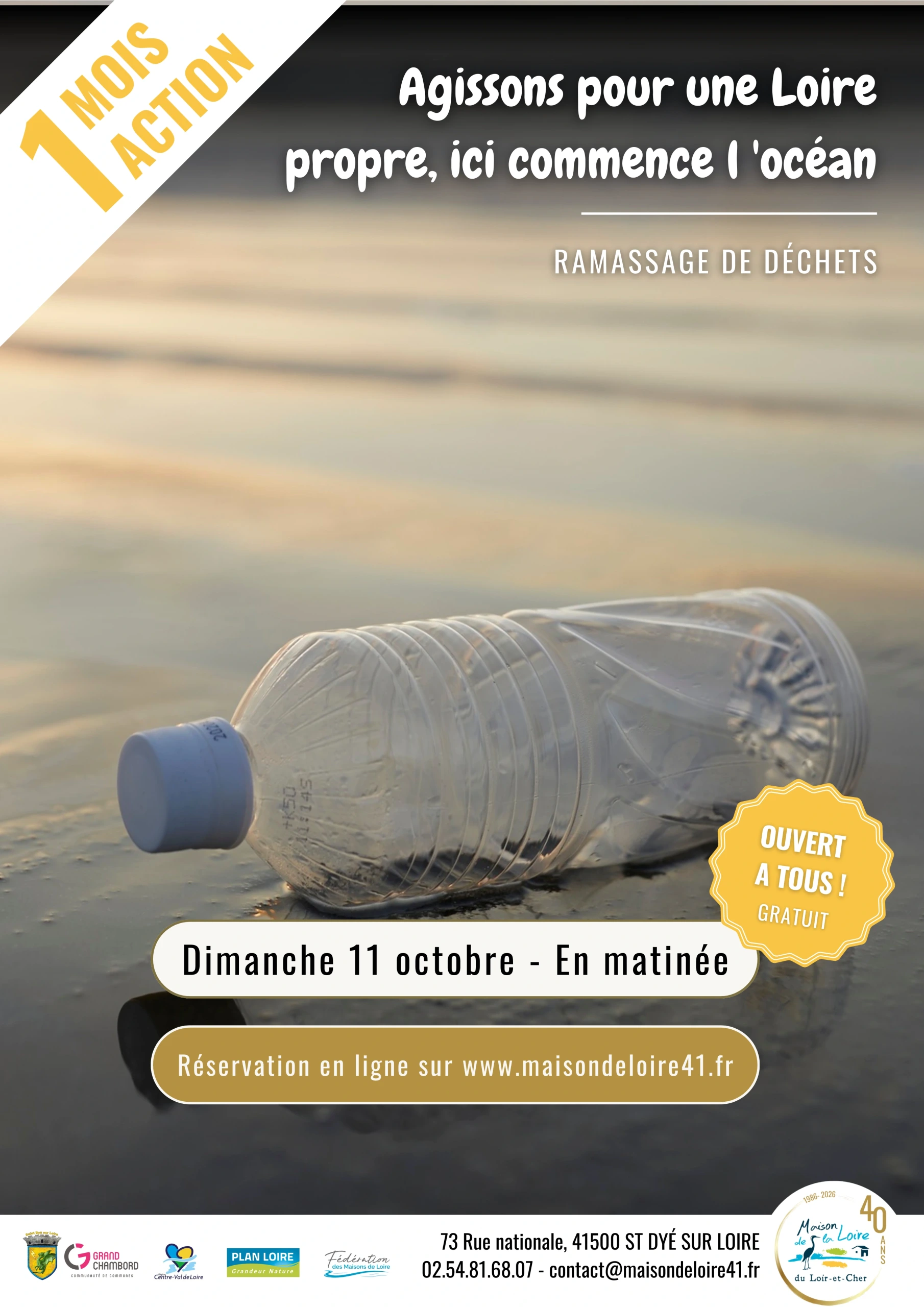 Octobre Un Mois Une Action Agissons pour une Loire propre avec la Maison de la Loire