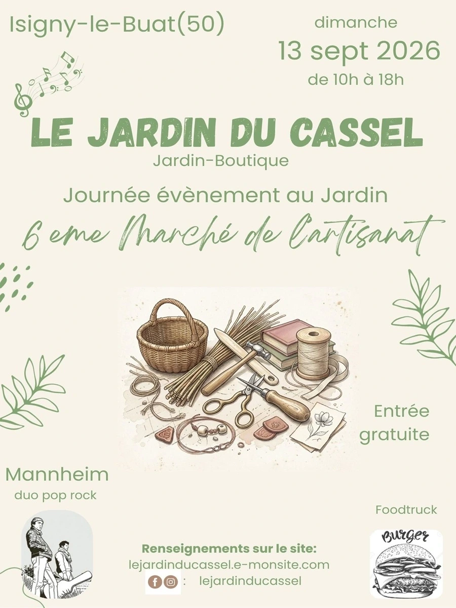 6e Marché de l'artisanat au Jardin du Cassel