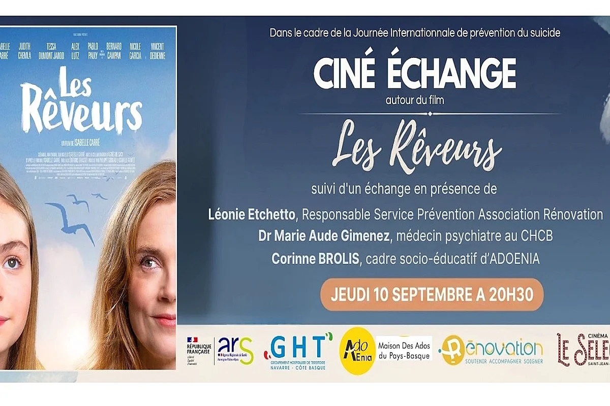 Ciné échange sur la Journée Mondiale de Prévention du Suicide : Film « Les rêveurs » d’Isabelle Carré