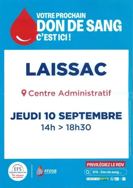 Don du sang à Laissac