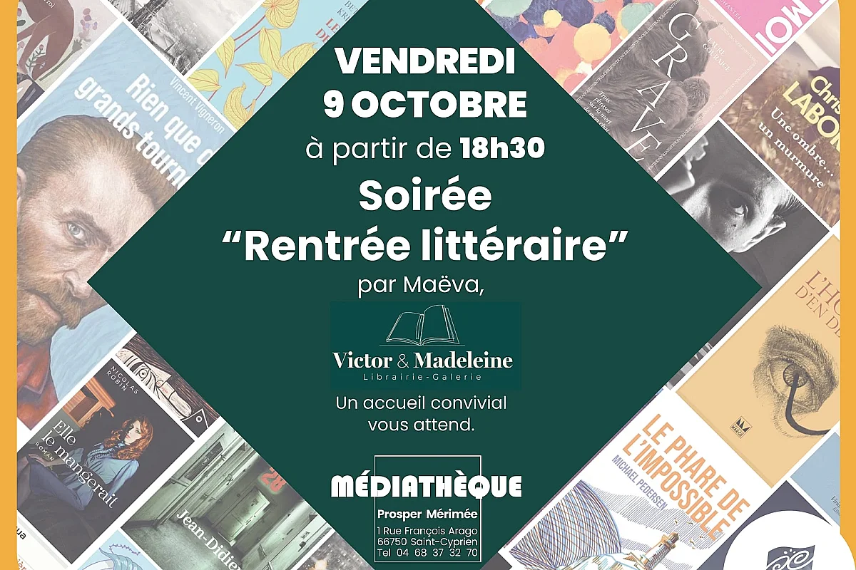 SOIREE RENTREE LITTERAIRE AVEC MAEVA, LIBRAIRIE-GALERIE VICTOR & MADELEINE