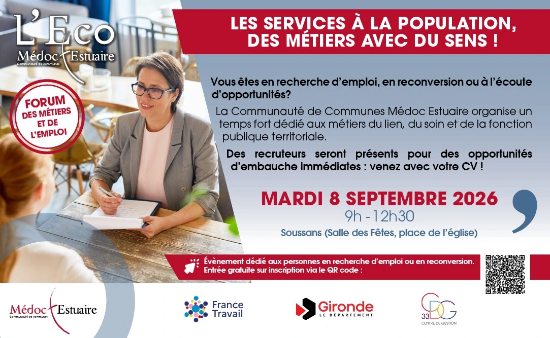 Forum des métiers et de l’emploi: Les services à la population, des métiers avec du sens !