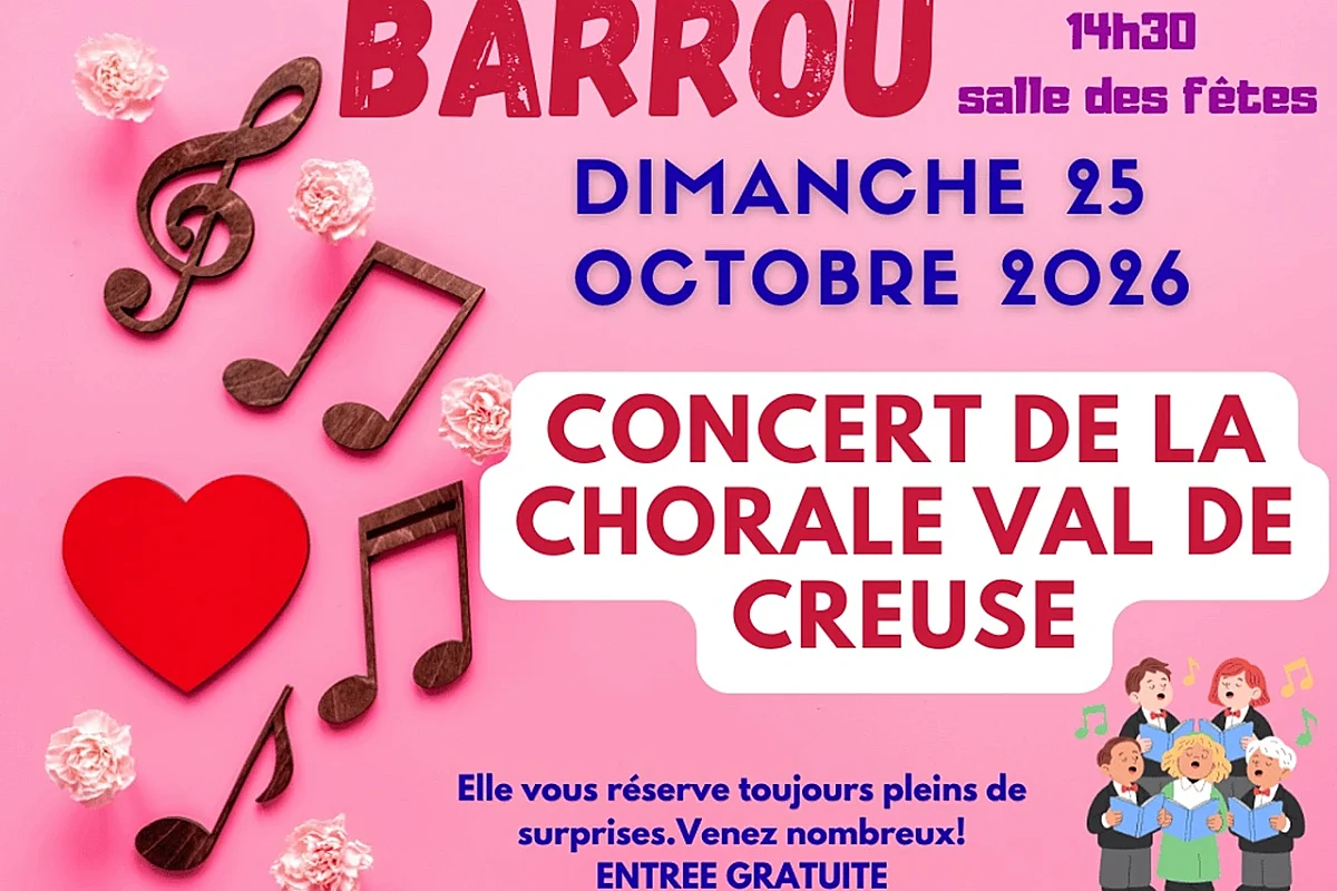 Concert de la chorale Val de Creuse de Barrou