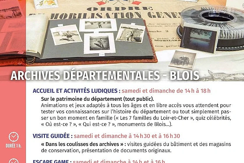 Journées Européennes du Patrimoine aux archives de Blois