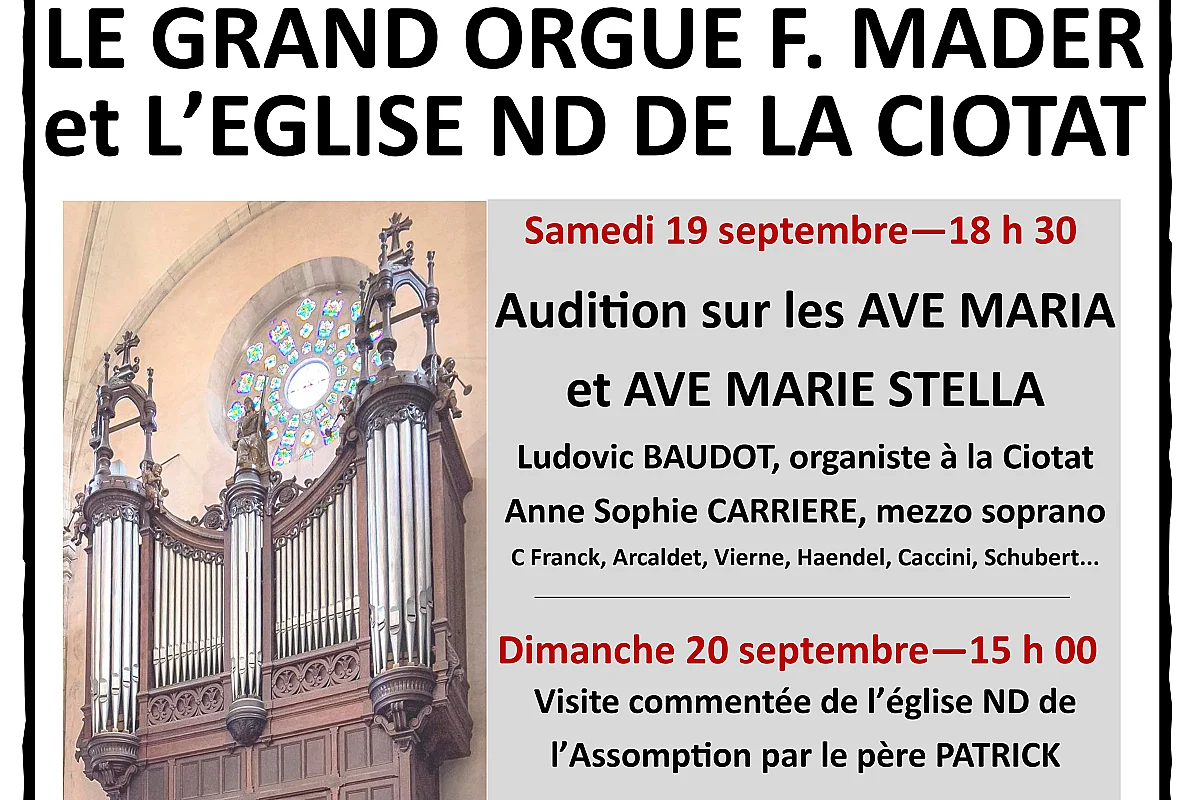 Journées Européennes du Patrimoine : le grand orgue F. Mader et l’église Notre-Dame de l'Assomption