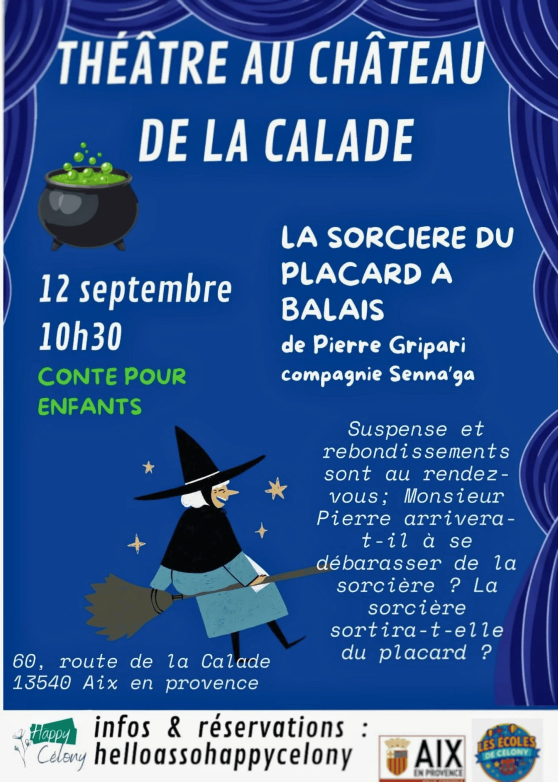 Théâtre au Château - la sorcière du placard à balai