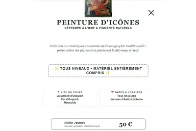 Atelier : peinture d'icônes