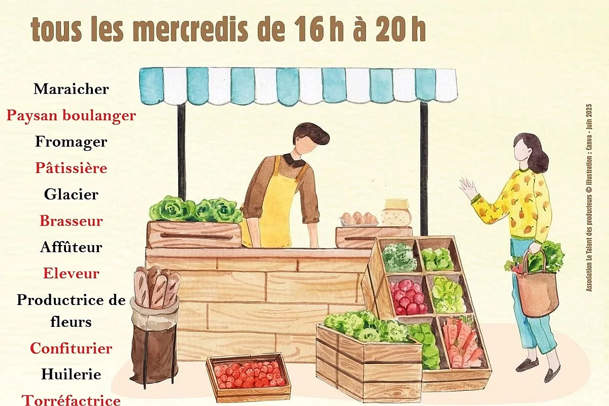 Grand marché mensuel de producteurs et artisans locaux