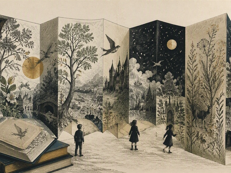 Lecture de contes à partir de livres précieux