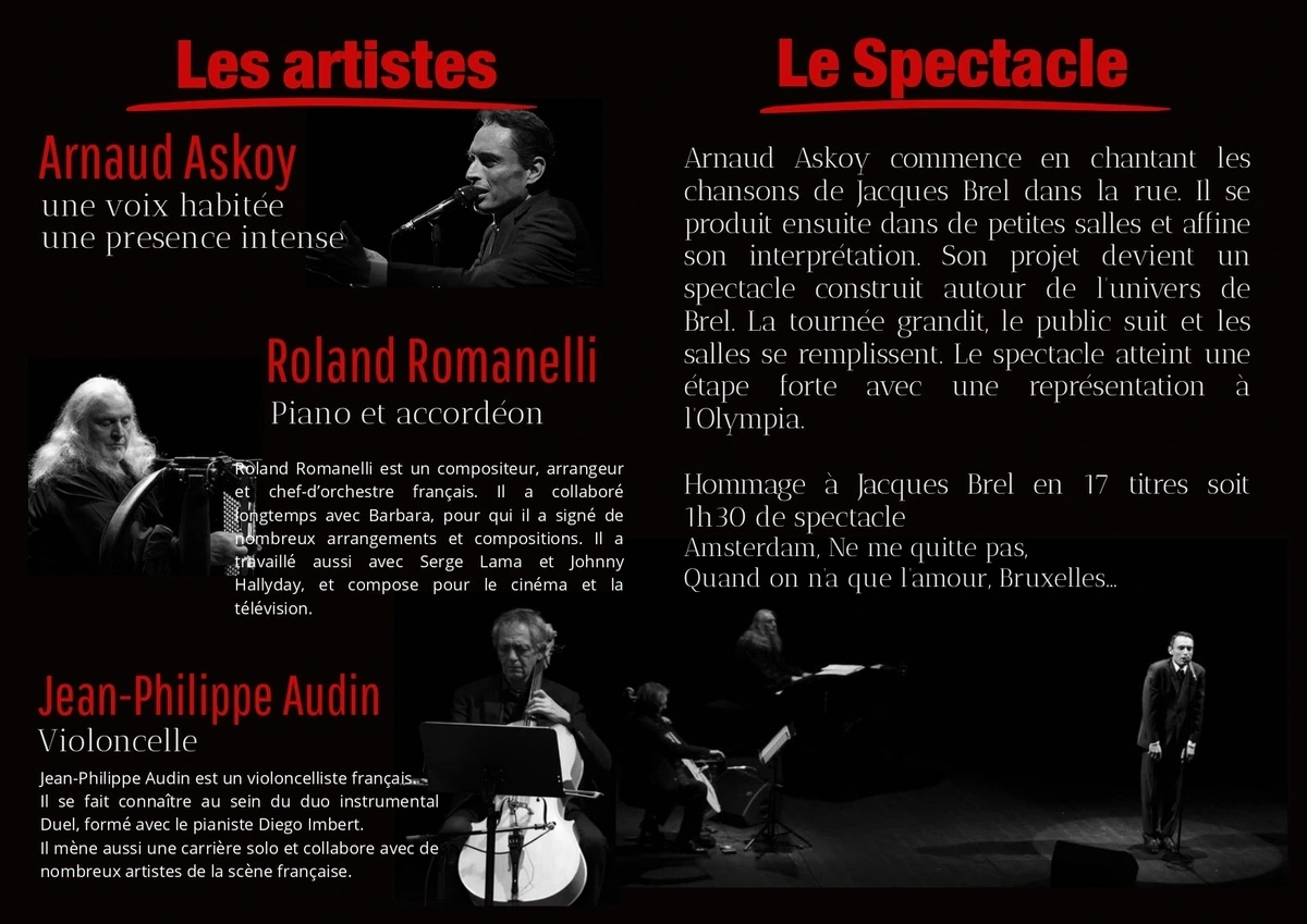 Spectacle Musical : La promesse BREL