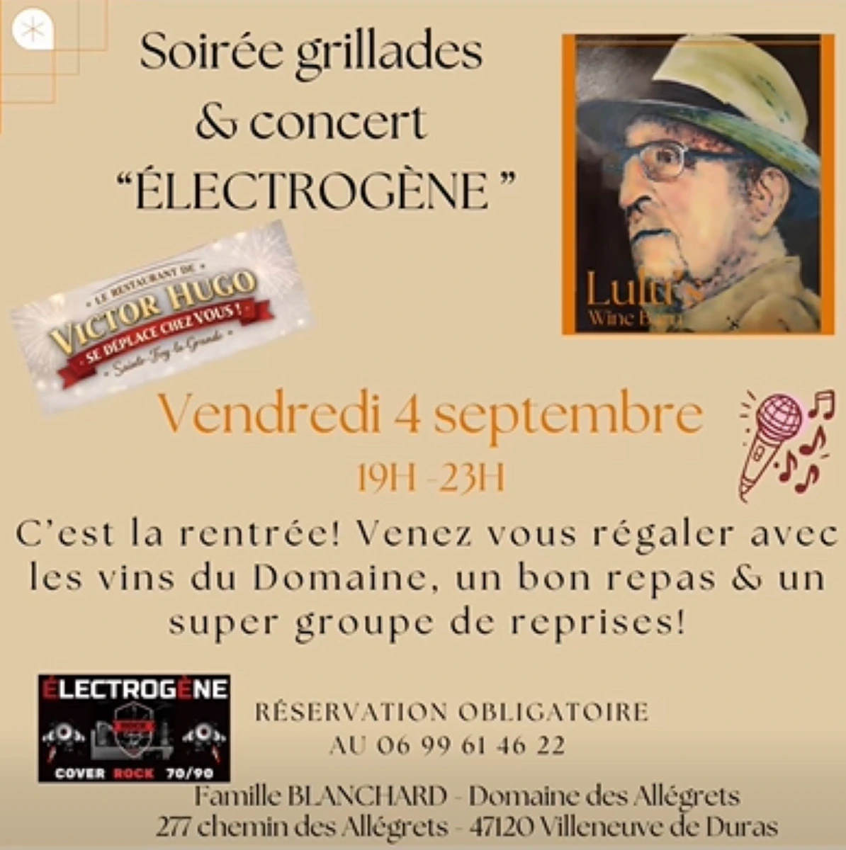 Soirée vins charcuterie et fromage au Domaine des Allégrets