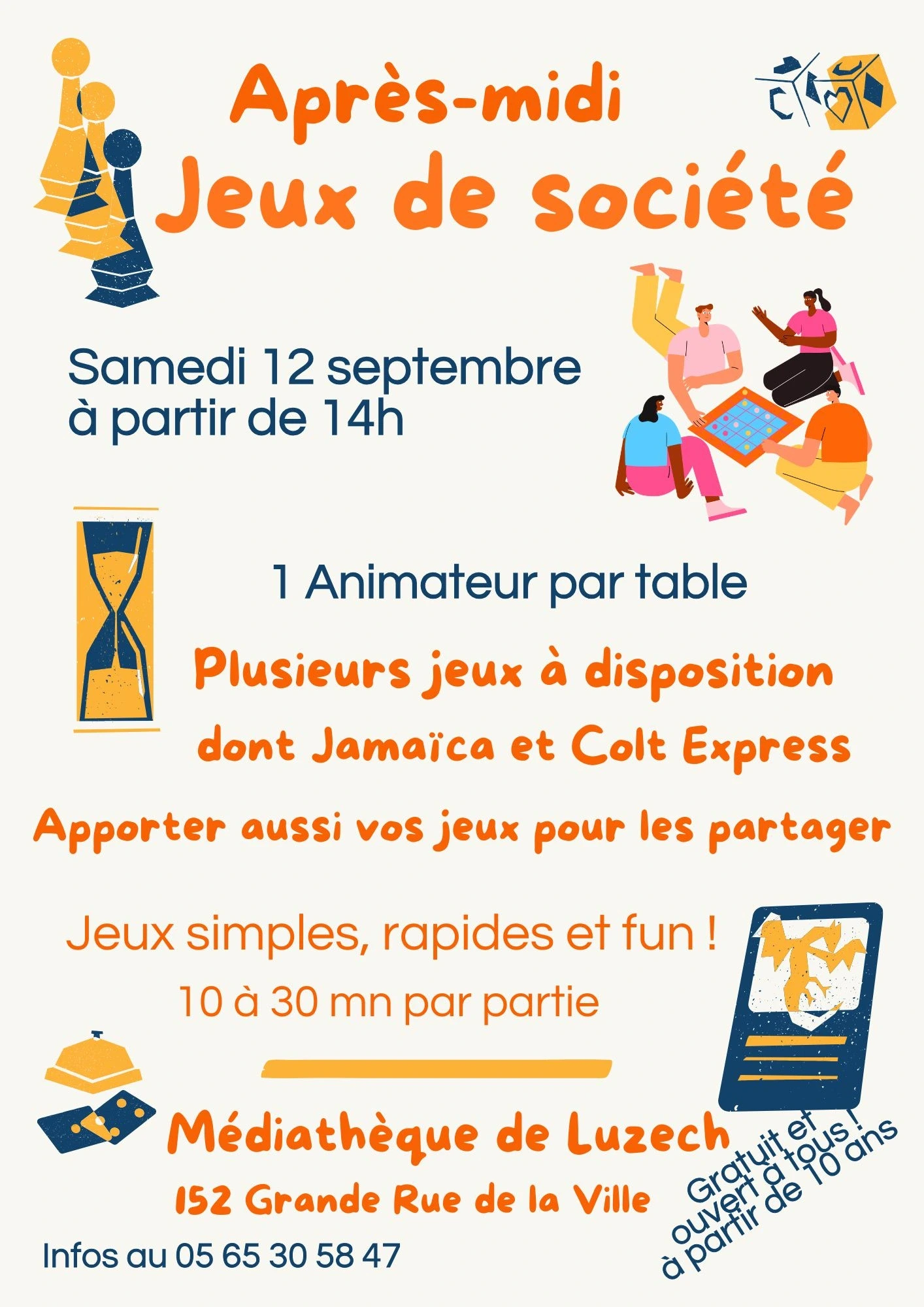 Après-midi Jeux de société à la médiathèque de Luzech