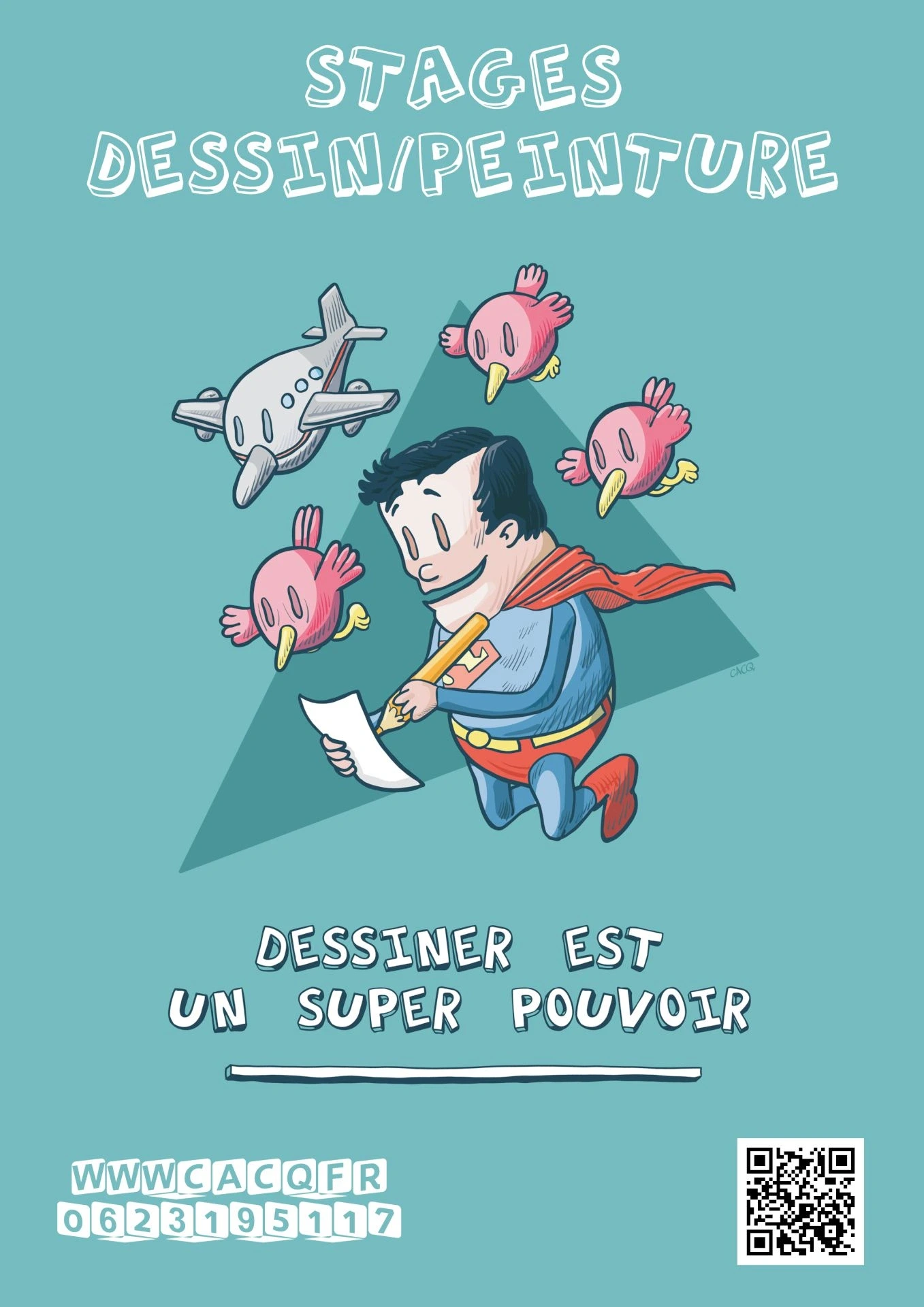 Dessiner est un super pouvoir - stage Les techniques sèches