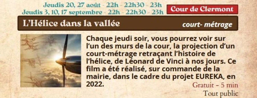 Festival Re-naissance à Figeac, cinéma : "l’hélice dans la vallée"
