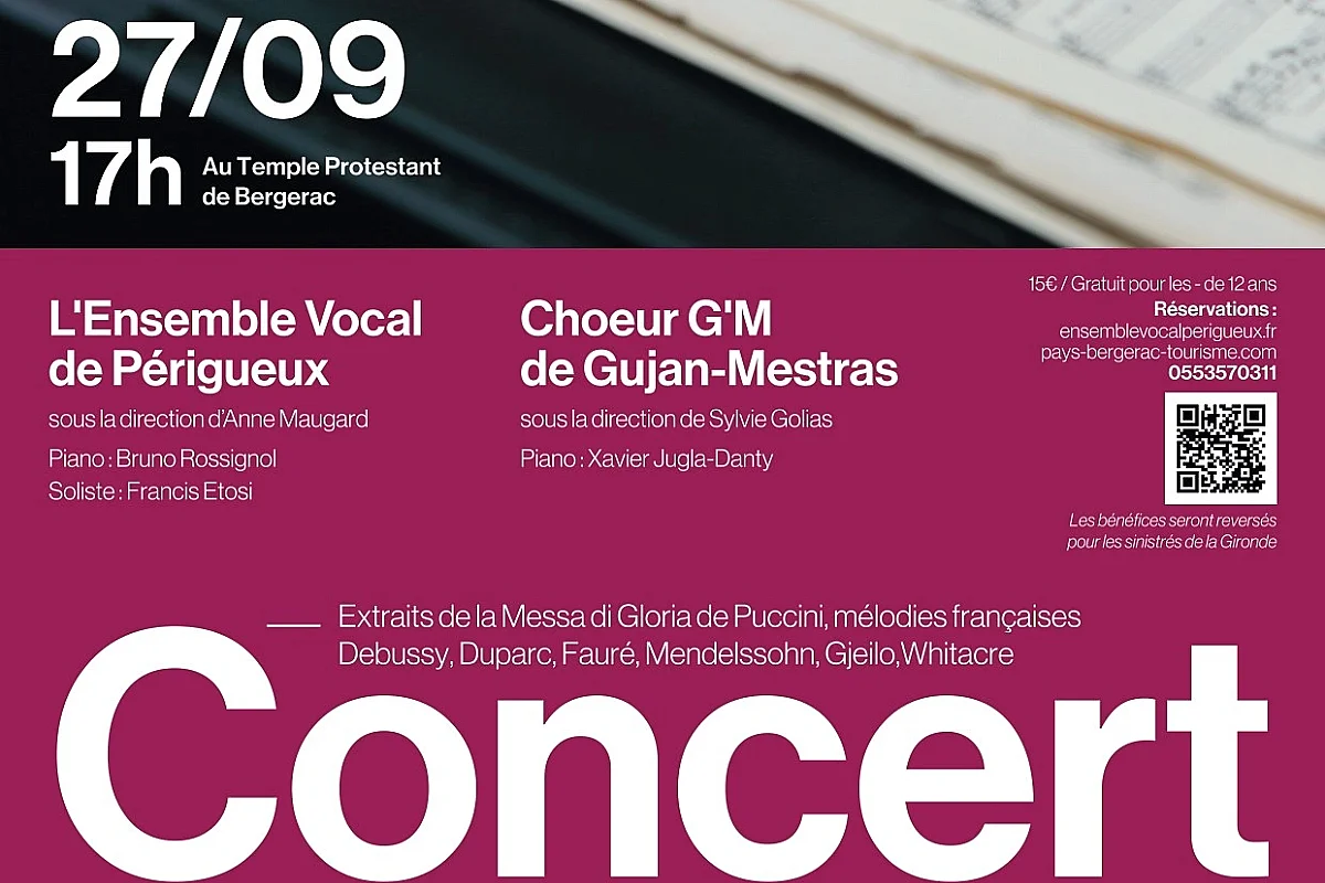 Concert | Ensemble vocal de Périgueux et Choeur G'M