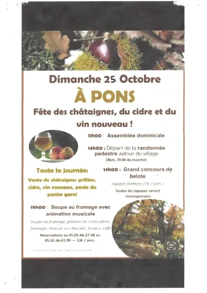 Fête des châtaignes, du cidre et du vin nouveau à Pons