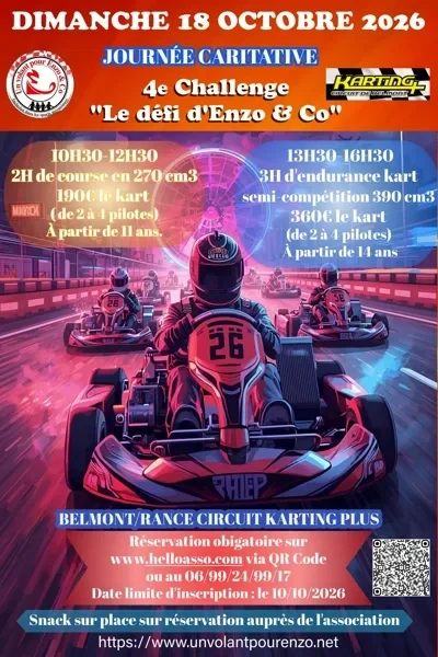 Journée caritative au Karting - Challenge "Le Défi d'Enzo"