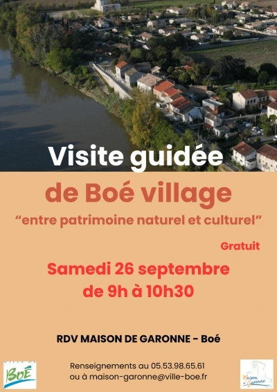 Maison de Garonne : Visite guidée de Boé village