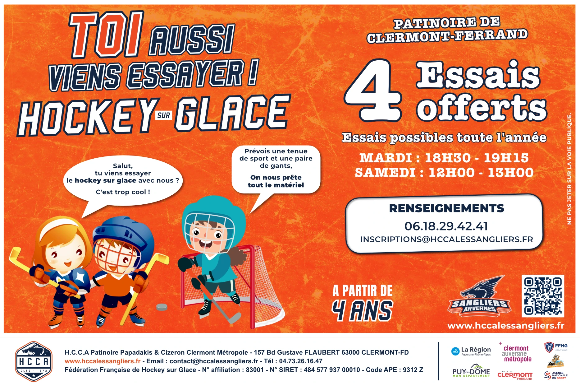 Le hockey sur glace ouvre ses portes aux enfants