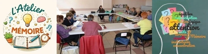 Atelier mémoire ludique et participatif avec Myriam (différent à chaque fois) :