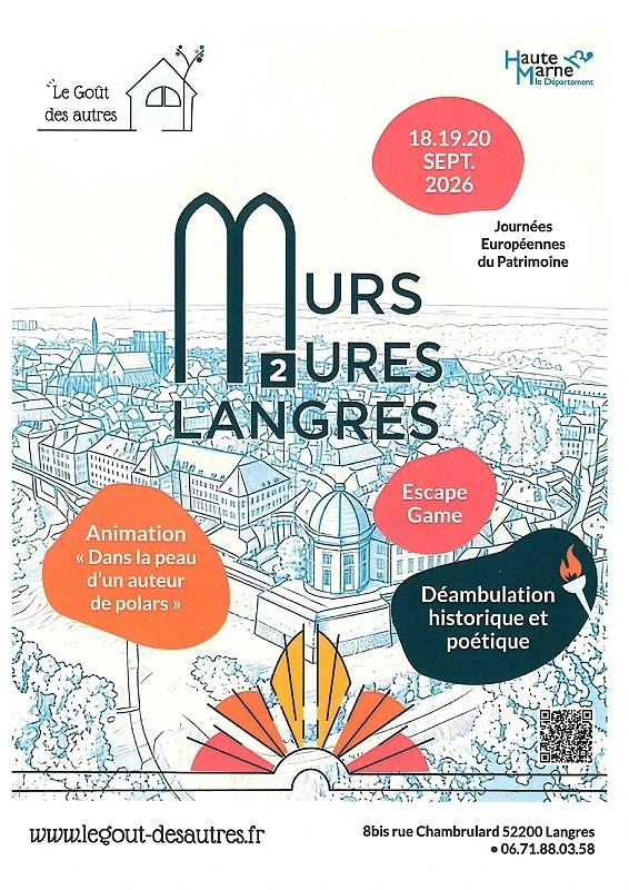 Journées Européennes du Patrimoine au Goût des Autres - Festival Murs Mures de Langres