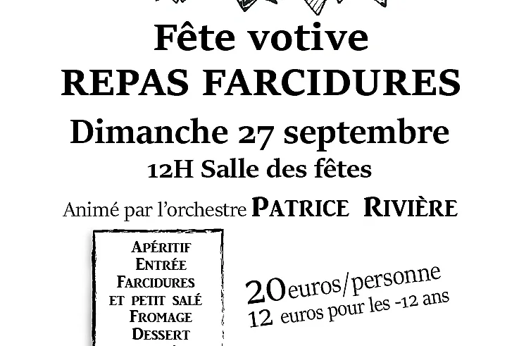 Fête votive - Repas farcedures