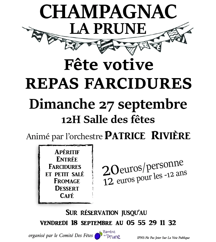 Fête votive - Repas farcedures