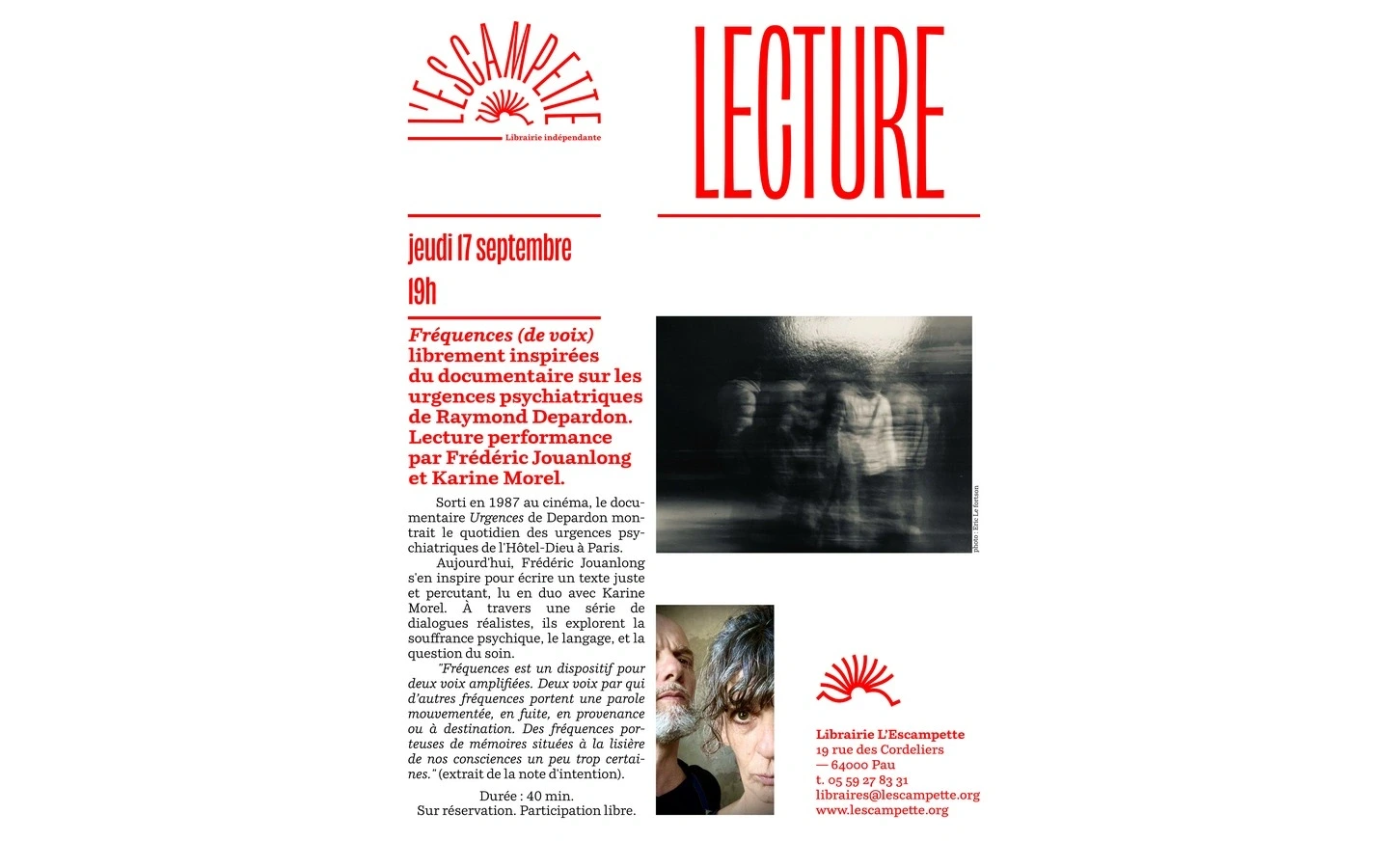 Lecture performance "Fréquences (de voix)"
