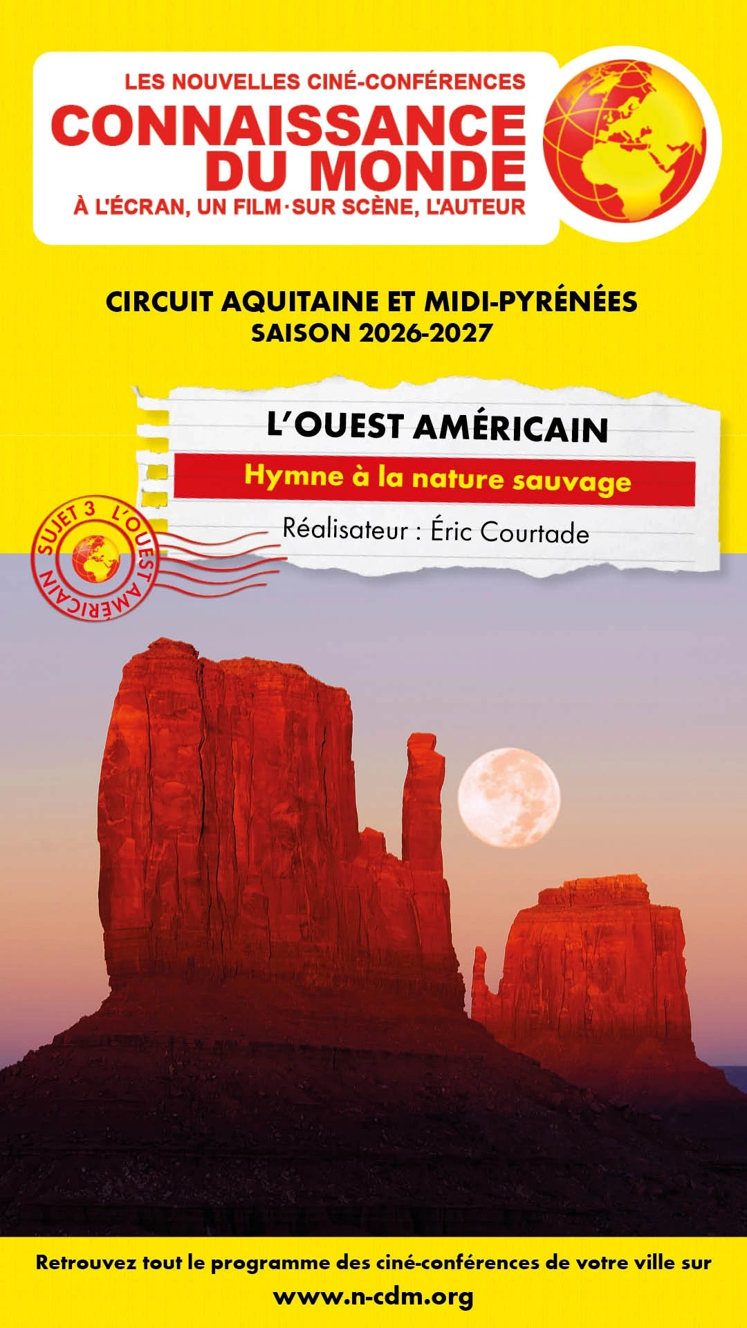 Ciné-conférence Connaissance du monde - L'Ouest Américain