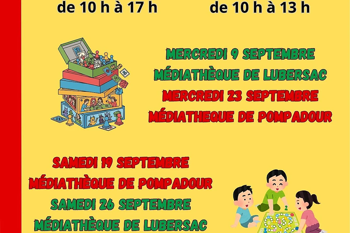 Ludothèque "case départ" à la médiathèque de Pompadour