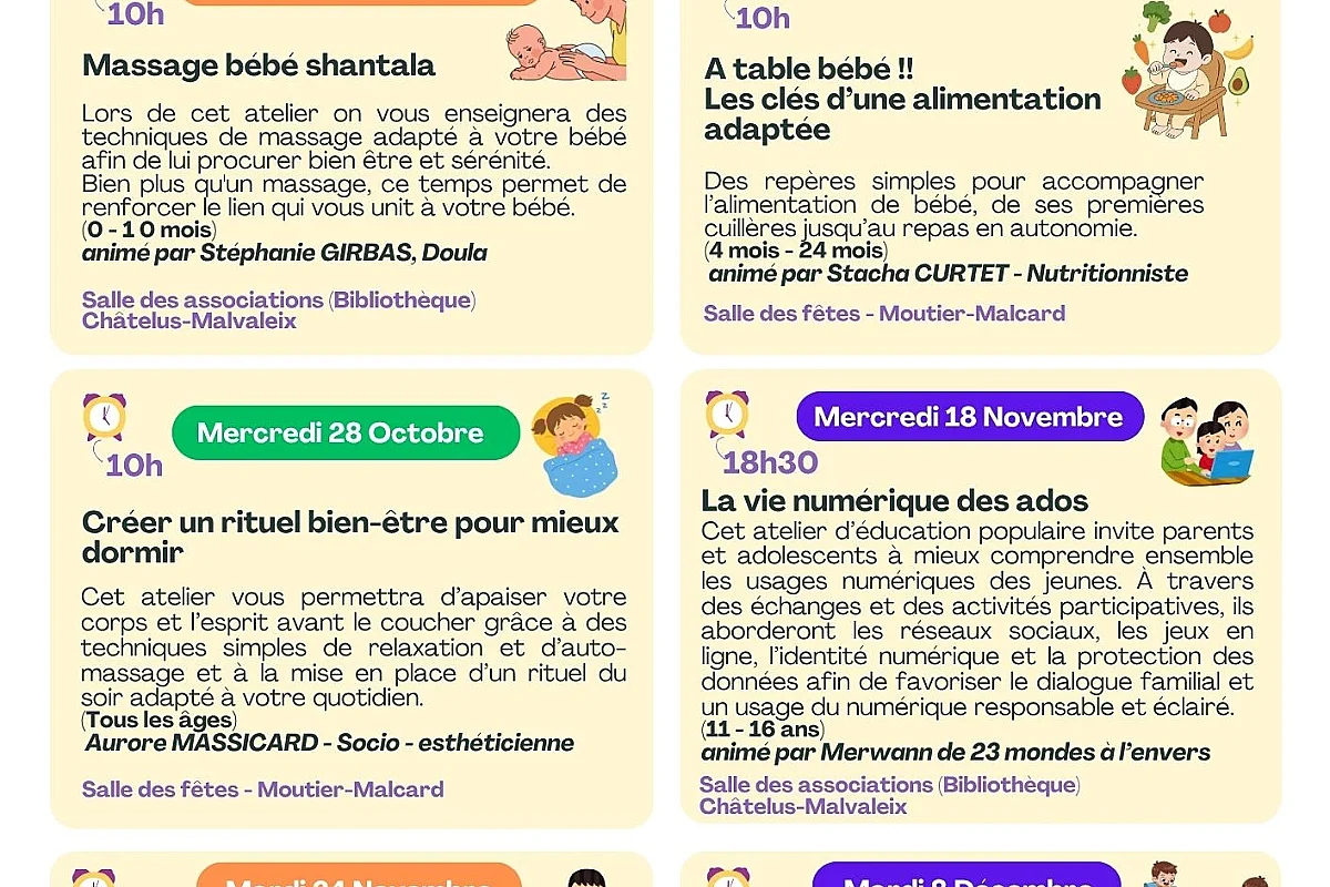 Programme ateliers de parentalité