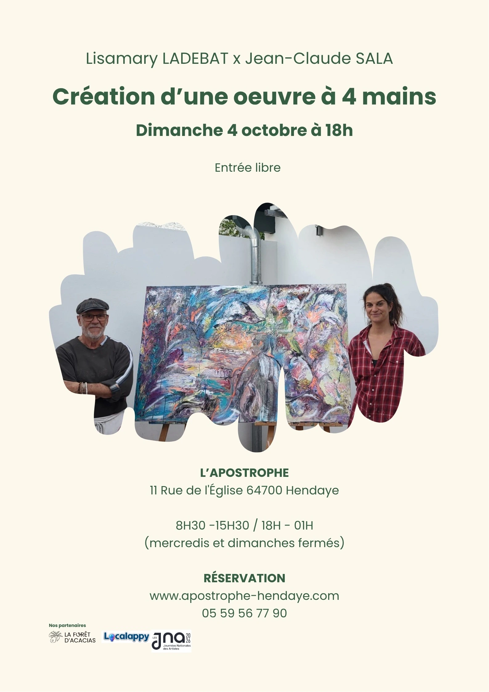 Création d'une œuvre à 4 mains