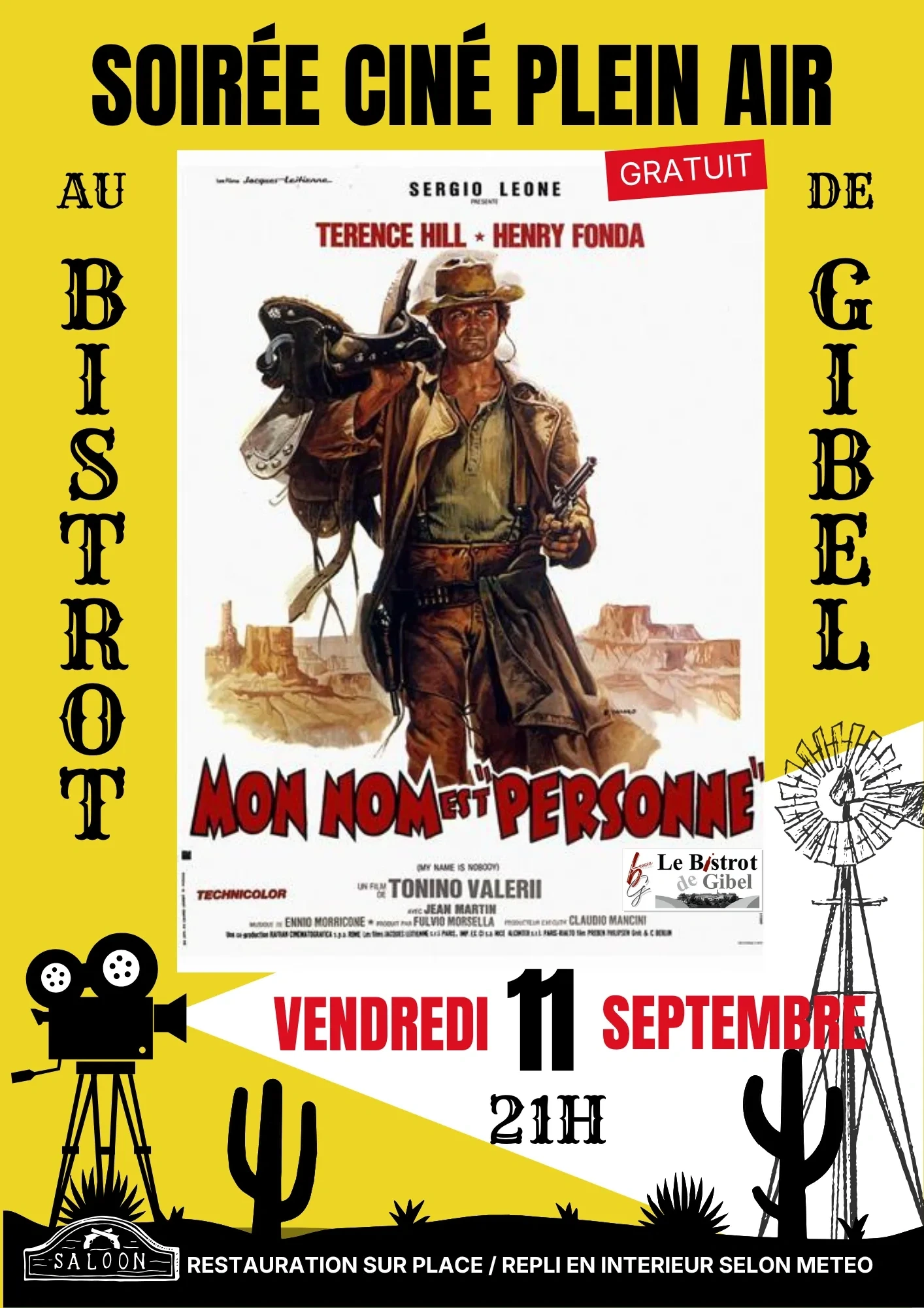 CINÉ PLEIN AIR DU BISTROT DE GIBEL