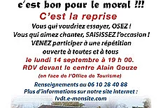 Reprise des répétitions des Voix du Thaurion