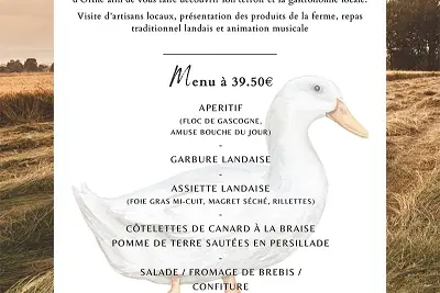 Repas traditionnel landais à la Ferme de Beleslou
