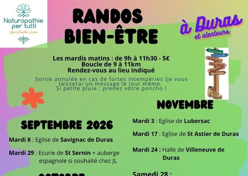 Rando marche sportive autour de Duras