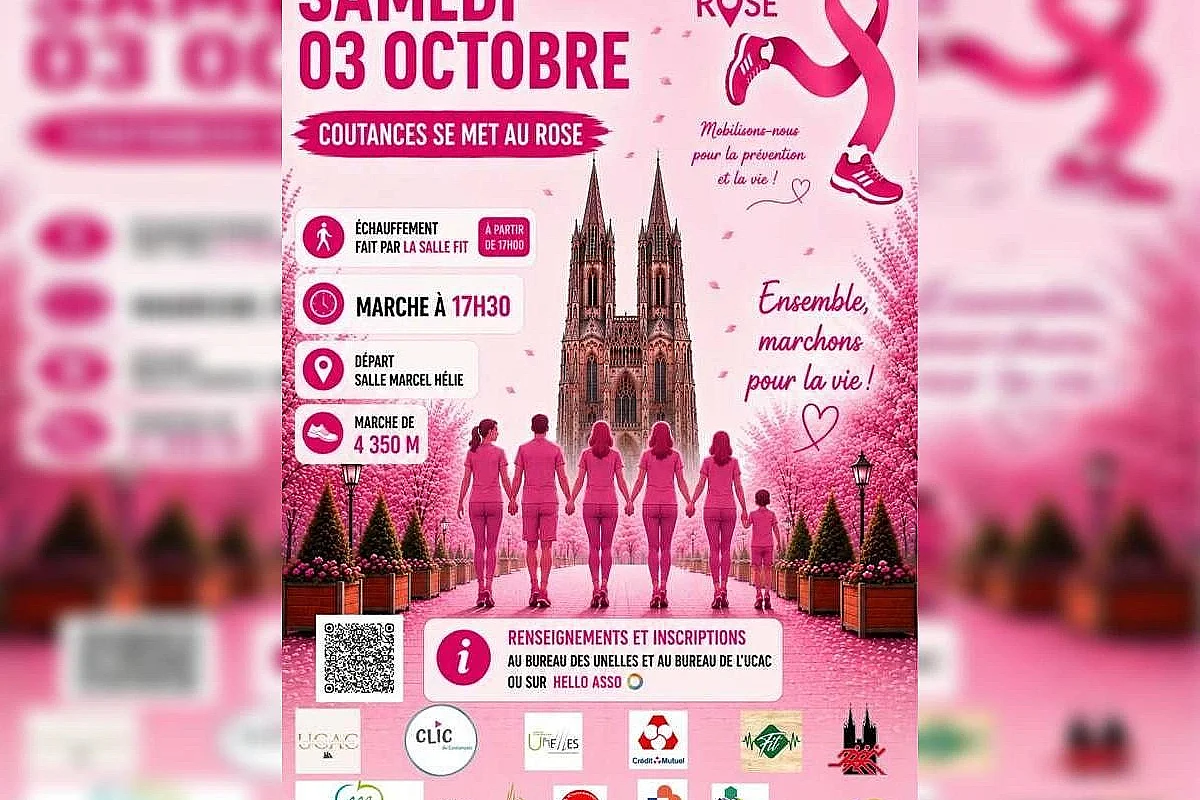 Marche rose "Coutances se met au rose"