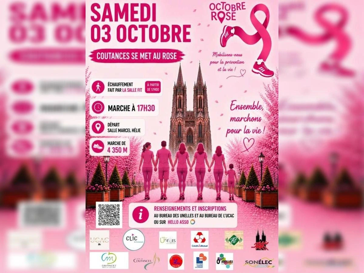 Marche rose "Coutances se met au rose"