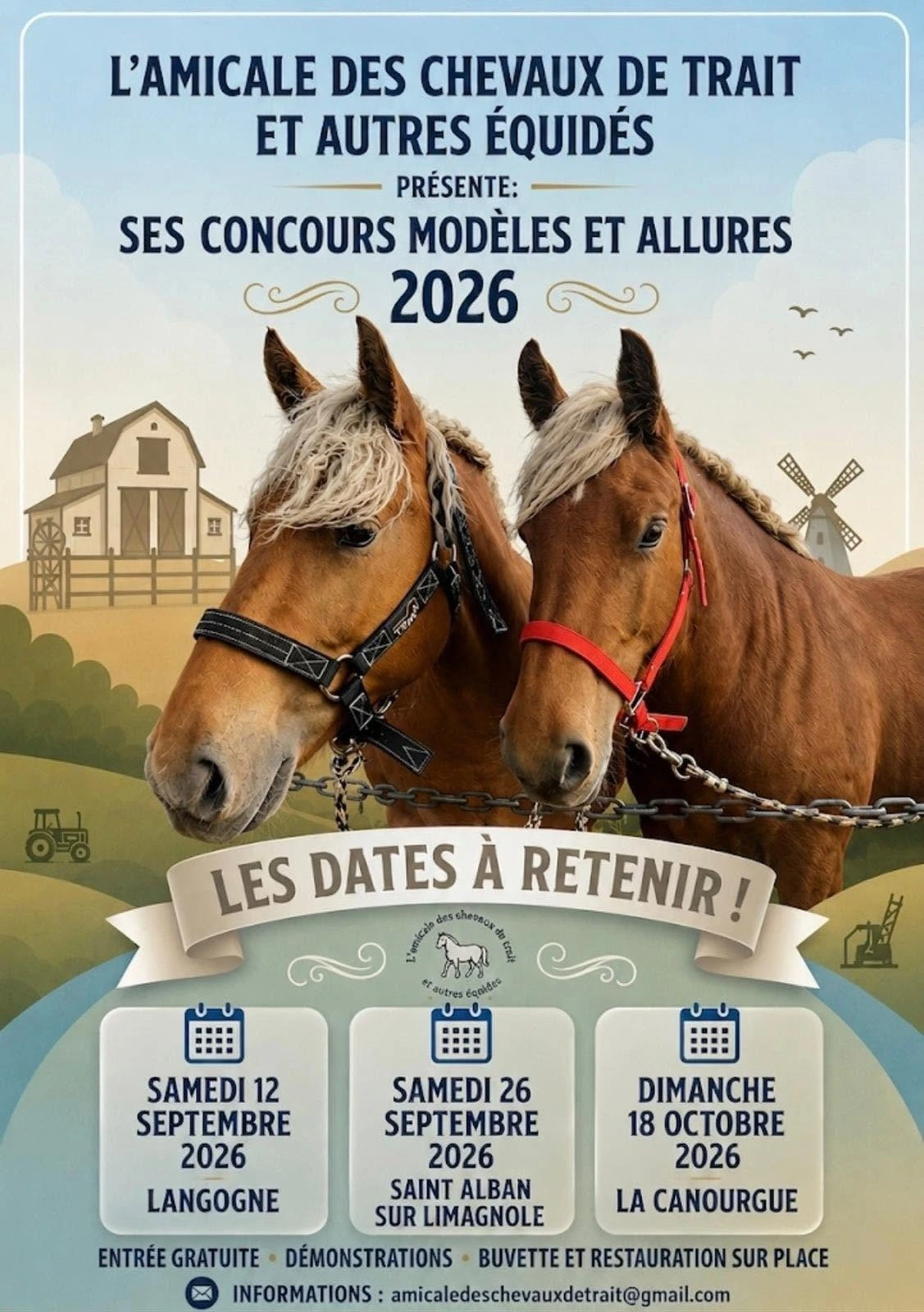 CONCOURS DE MODELE ET ALLURES DE CHEVAUX DE TRAIT