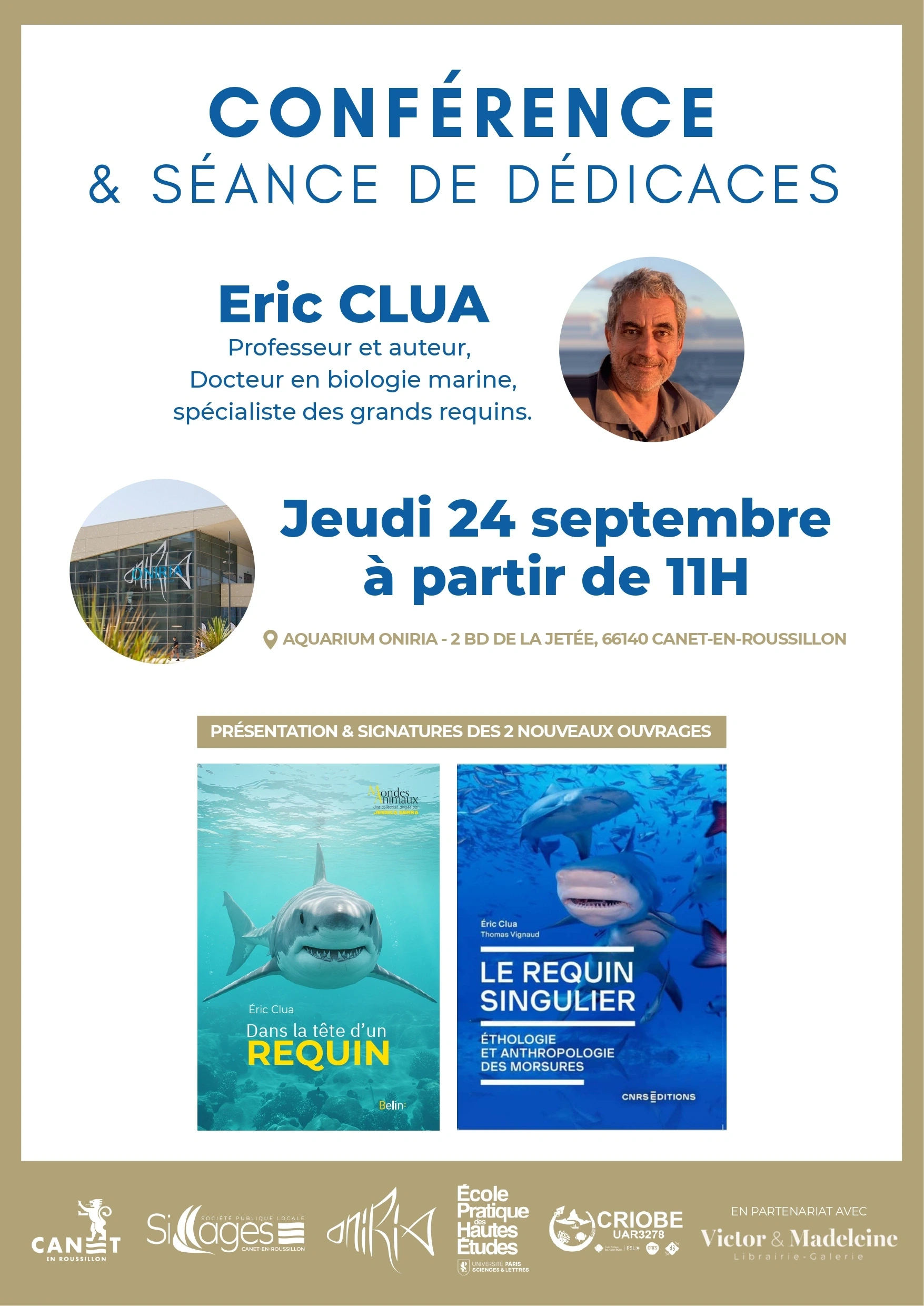CONFÉRENCE DU PROFESSEUR & AUTEUR ÉRIC CLUA