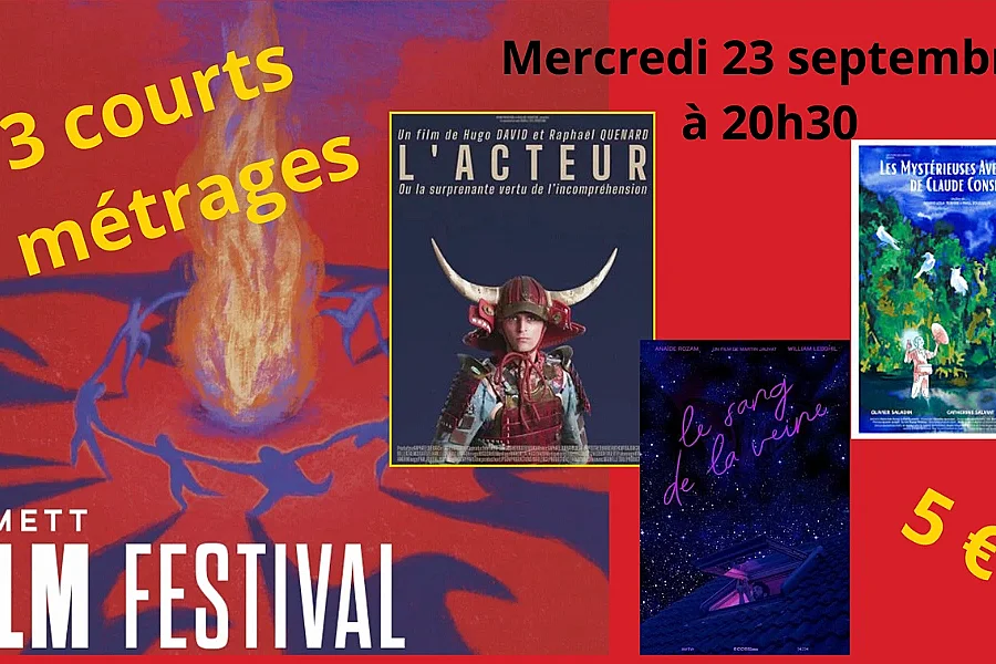 Projection de 3 courts métrages (Festival du court métrage Comett 2026)