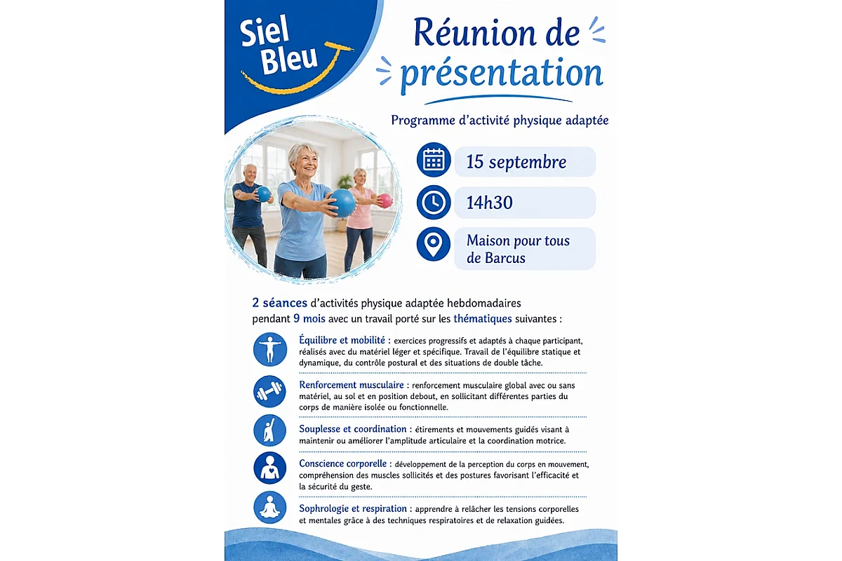 Réunion de présentation Siel bleu