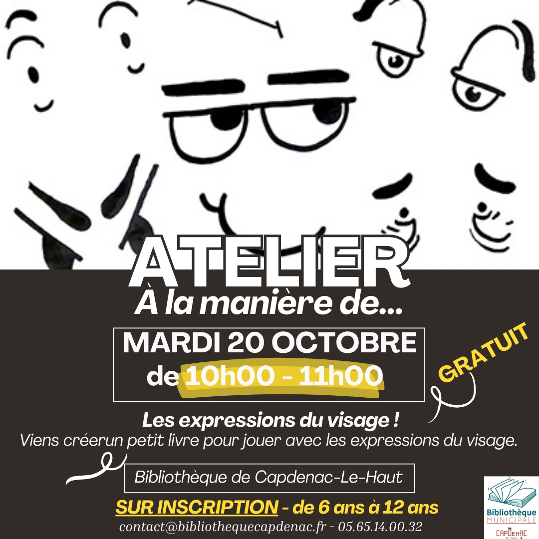 Atelier Créatif « A la manière de ... » à la Bibliothèque de Capdenac