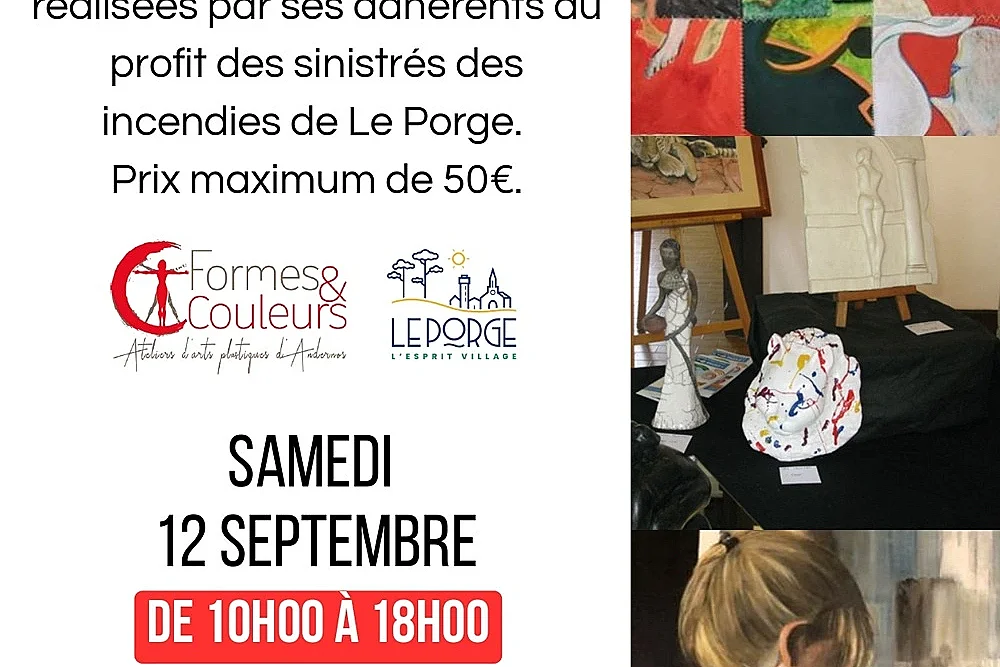Vente d'oeuvres au profit des sinistrés des incendies