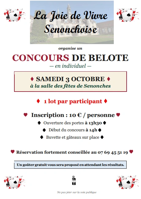 Concours de Belote - en individuel