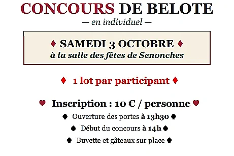 Concours de Belote - en individuel