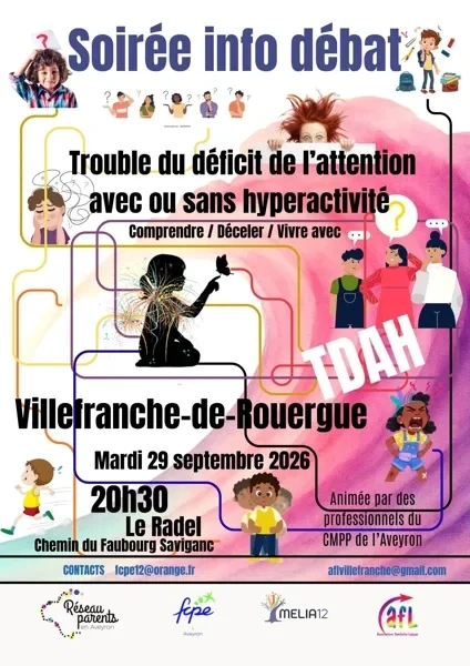 Soirée info-débat : troubles du déficit de l'attention avec ou sans hyperactivité